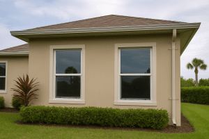Sarasota home with impact-rated windows wind mitigation inspection